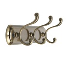 Вешалка ТУНДРА TVT003, металлическая, трёхрожковая, цвет бронза - Фото 5