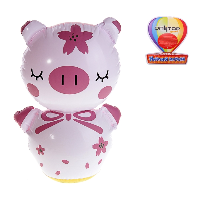 Надувная игрушка - неваляшка "Хрюшка" 35 см - Фото 1