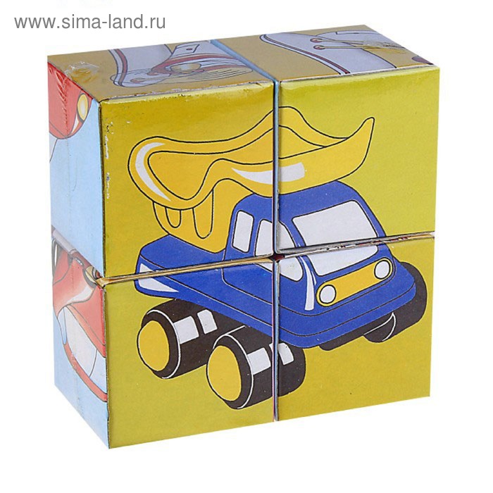 Кубики "Игрушки", 4 штуки - Фото 1