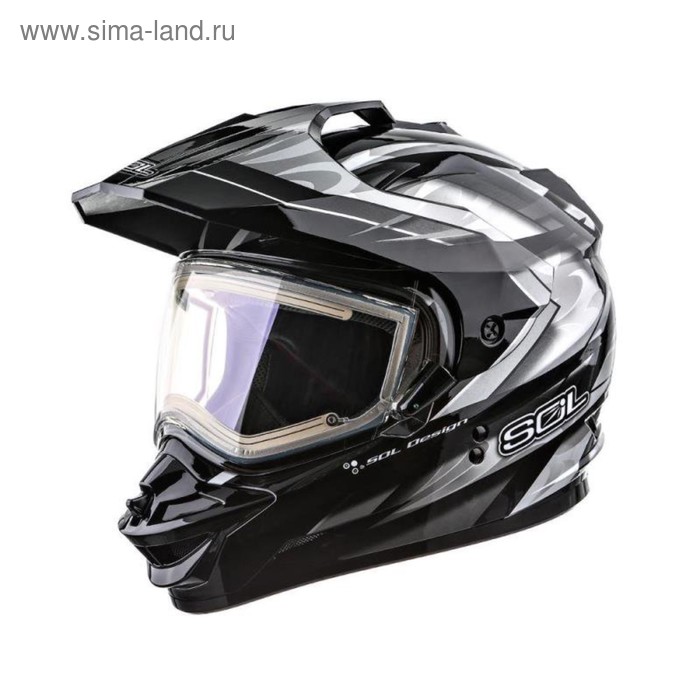 Шлем с подогревом визора Ss-1 Sol, S, Черно-Серый - Фото 1