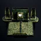 Набор настольный "Элитный", 40х28х14 см, змеевик - фото 24108299