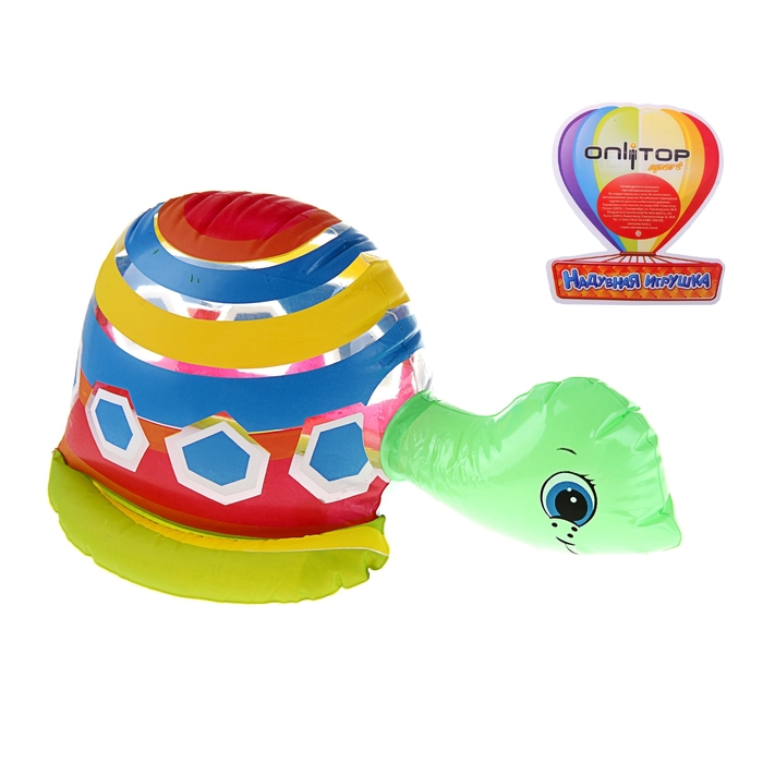 Надувная игрушка со звуком «Черепаха», 25 см - Фото 1
