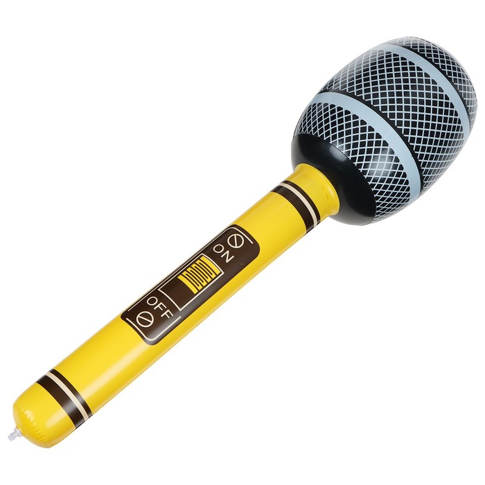 Игрушка надувная «Микрофон», 65 см, звук, цвет МИКС - Фото 1