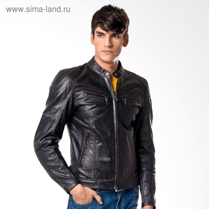 Куртка Spidi Ring Leather P129, 50, Black - Фото 1