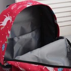 Рюкзак молодёжный, отдел на молнии, наружный карман, 2 боковые сетки, цвет малиновый - Фото 3