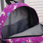 Рюкзак молодёжный, отдел на молнии, наружный карман, 2 боковые сетки, цвет фиолетовый - Фото 3