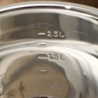 Миска из нержавеющей стали с мерной шкалой, 4 л, d=23 см - Фото 4