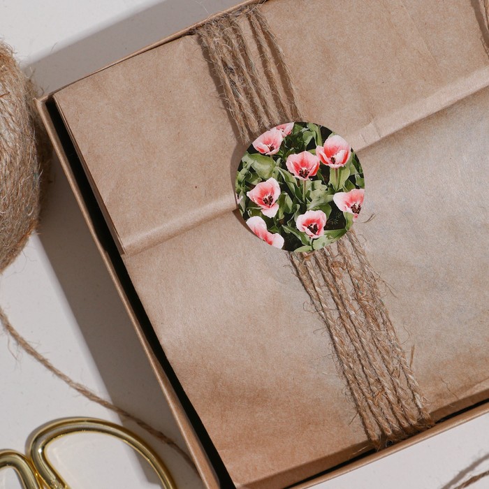 Наклейки для подарков и цветов, «Нежность», 9×16 см