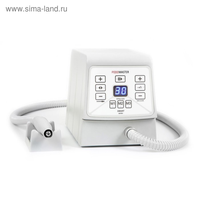 Аппарат для педикюра Podomaster Smart с пылесосом, 30000 об/мин, 50/300 Вт, белый
