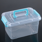 Контейнер для хранения пластиковый «Дипломат», 24,5×18×13 см, крышка с ручкой на защёлке, цвет МИКС - фото 8759325