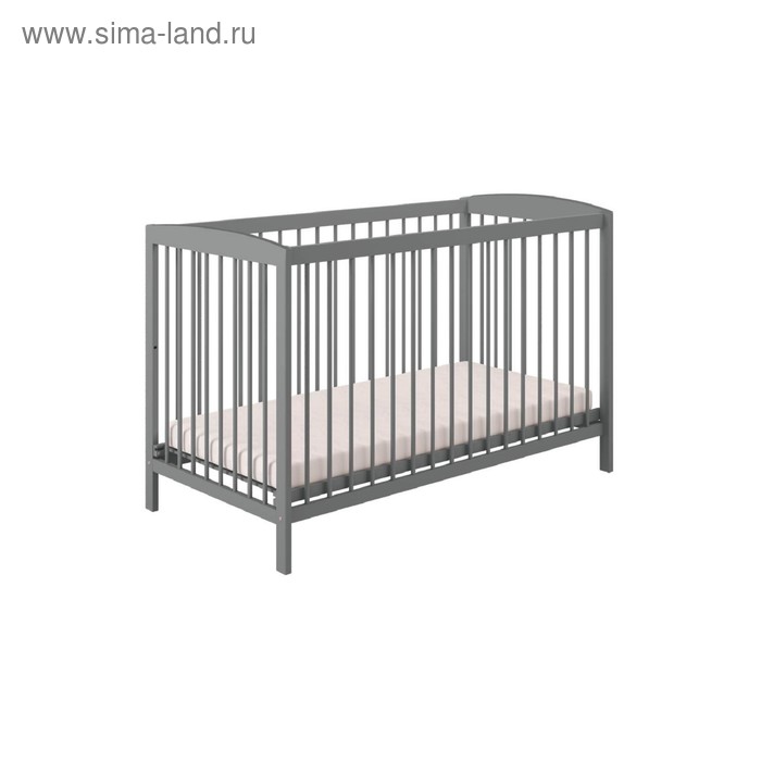 Кроватка детская Polini kids Simple 101, цвет серый - Фото 1