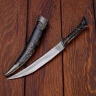 Нож черный в чехле (узор)  пластик, 28 см - фото 8759357
