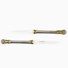 Макет оружия «Сувенирный кинжал на подставке 2в1. Лотос», подарочный набор, рукоять под голографию, 59 см - Фото 3