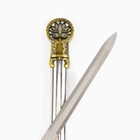 Макет оружия «Сувенирный кинжал на подставке 2в1. Лотос», подарочный набор, рукоять под голографию, 59 см - Фото 4