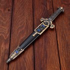 Макет оружия «Сувенирный кинжал. Алмаз», клинок хром, чехол чёрный с камнями, 36 см - Фото 2