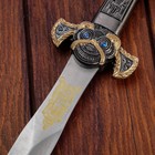 Макет оружия «Сувенирный кинжал. Алмаз», клинок хром, чехол чёрный с камнями, 36 см - Фото 6