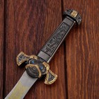 Макет оружия «Сувенирный кинжал. Алмаз», клинок хром, чехол чёрный с камнями, 36 см - Фото 7