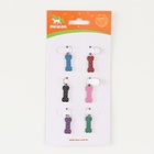 Адресник под гравировку "Косточка" малая, фасовка по 6 шт, 2,8 х 1,1 см, микс цветов 3790970