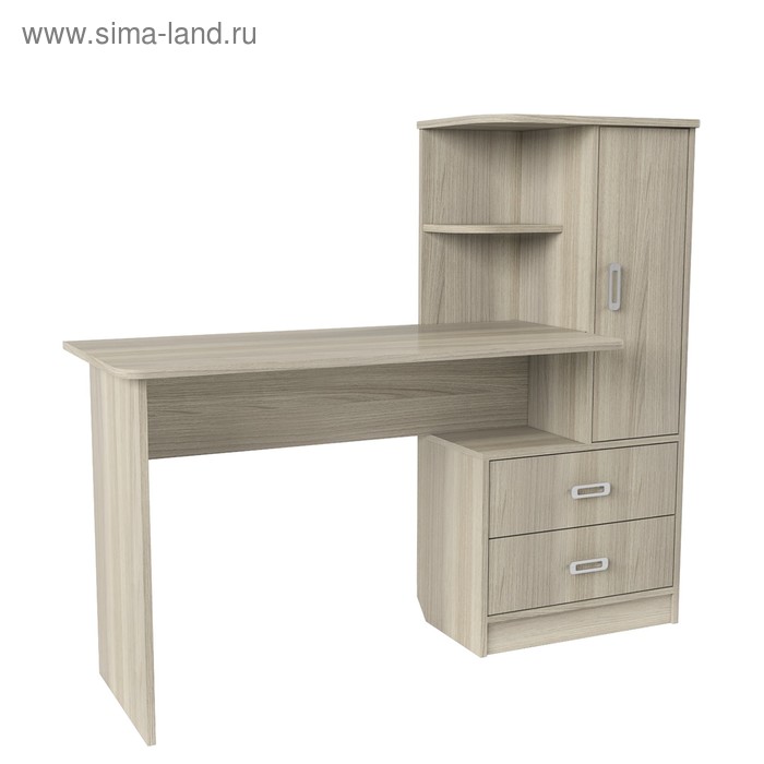 Стол компьютерный Альянс 9, 1450х520х1250, Ясень шимо светлый - Фото 1