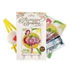 Алмазная мозаика с частичным заполнением на подставке «Фламинго», 13×19 см, картон - Фото 4