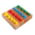 Развивающая игрушка «Цилиндры. Больше-меньше», цветные, набор - Фото 1