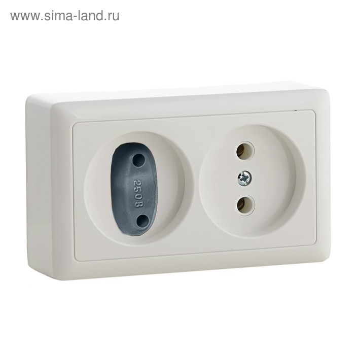 Заглушка для электрических розеток (комплект 6 шт), цвет серый