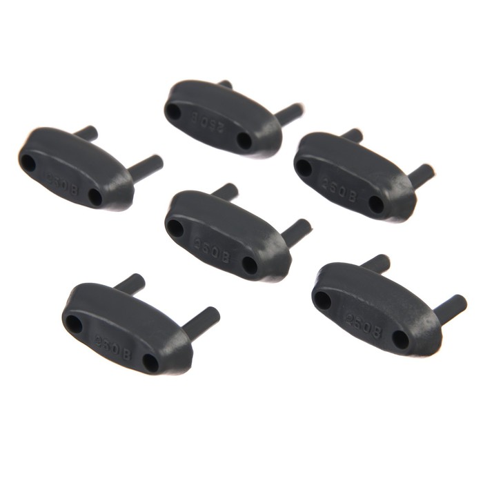 Заглушка для розетки, цвет серый, набор 6 шт. - Фото 1