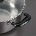 Набор посуды из нержавеющей стали, 3 предмета: кастрюли 1 л, 1,4 л, 1,8 л, d=15/17/18,5 см, крышки, индукция - Фото 2