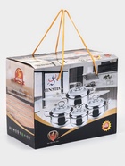 Набор кастрюль «Ясмин», 4 шт.: 2 л, 2.7 л, 3.5 л, 4.5 л, d=17/19/21/23 см, индукция, нержавеющая сталь - Фото 5