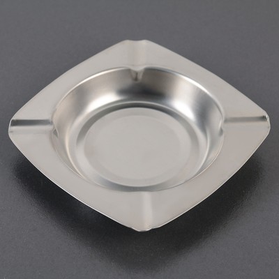 Пепельница «Классика», d=11.5 см, нержавеющая сталь, серебристая