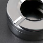 Пепельница «Круг», d=9.3 см, нержавеющая сталь, серебристая - Фото 2