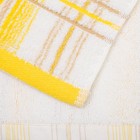 Полотенце махровое "Клетка" 34х74, Желтый 440г/м2 ,хлопок 100% - Фото 3