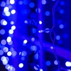 Гирлянда «Занавес» 2 × 1.5 м, IP44, УМС, белая нить, 360 LED, свечение синее, 220 В - Фото 3