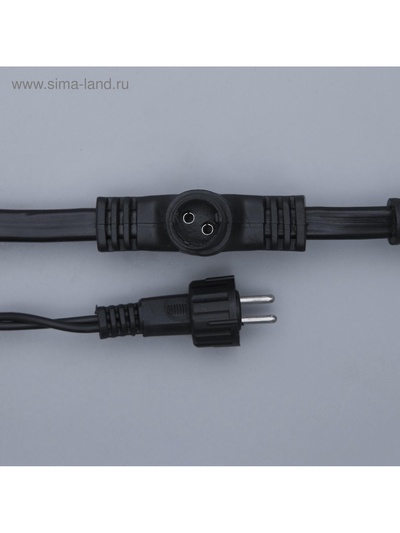 Гирлянда «Занавес» 2×3 м, IP44, УМС, тёмная нить, 760 LED, свечение белое, мерцание, 220 В