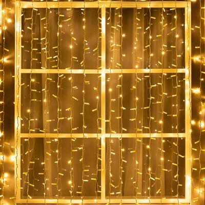 Гирлянда «Занавес» 2 × 3 м, IP65, УМС, белая нить, 760 LED, свечение тёплое белое, 220 В