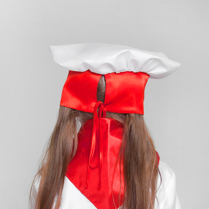 Карнавальный колпак «Повар», обхват головы 53-57 см, цвет красно-белый - фото 1886351639