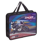 Папка с ручками А4, 330 х 260 х 75 мм, пластиковая, ручки-тесьма, RACER - Фото 2