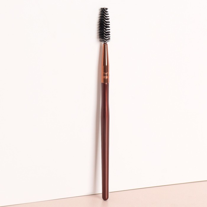 Щёточка для бровей и ресниц «Brush СOFFEE», 15 см, цвет коричневый - Фото 1