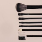 Набор кистей для макияжа, 7 предметов, чехол на завязках, цвет чёрный - Фото 4