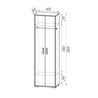 Шкаф для одежды «Домино», 600×360×2020 мм, цвет бодега тёмный / светлый - Фото 4