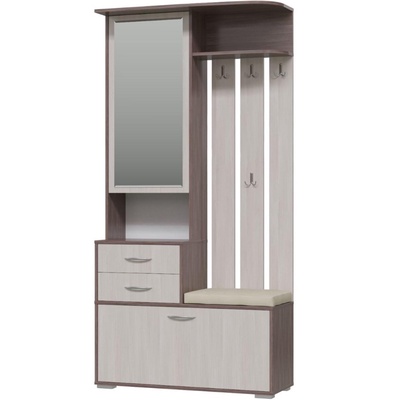 Шкаф с вешалкой «Домино», 1000×360×2020 мм, цвет бодега тёмный / светлый