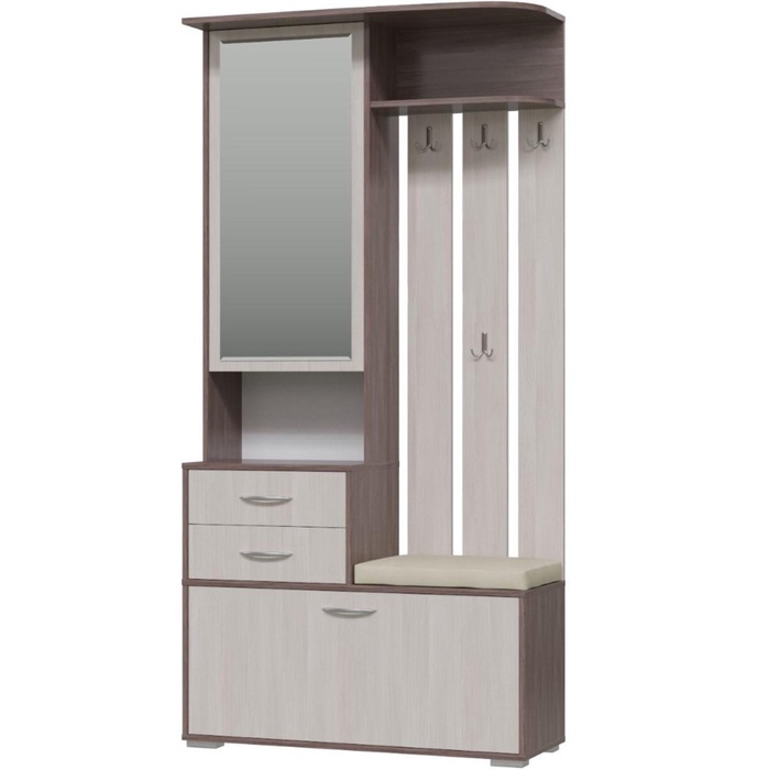 Шкаф с вешалкой «Домино», 1000×360×2020 мм, цвет бодега тёмный / светлый - Фото 1