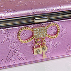 Шкатулка кожзам для украшений "Цветы" розовая 5,5х14,7х8,5 см - Фото 4