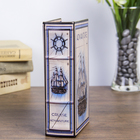 Сейф-книга дерево "Морское приключение" кожзам 17х11х5 см - Фото 4