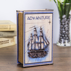 Сейф-книга дерево "Морское приключение" кожзам 17х11х5 см - Фото 5