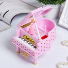 Шкатулка пластик музыкальная механическая "Розовый рояль" 9,2х14х10,8 см - Фото 2