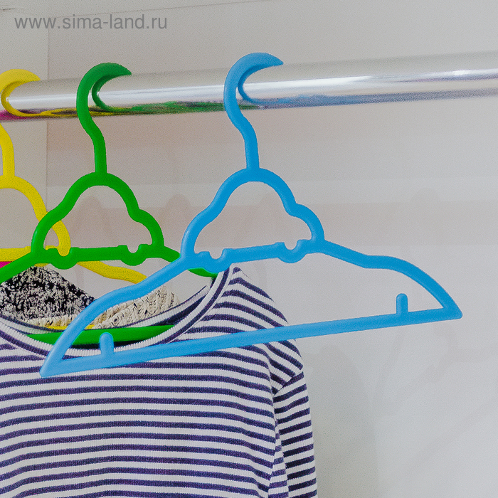 Плечики для одежды детские «Облачко», цвет МИКС - Фото 1