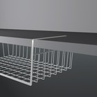 Корзина сетчатая навесная на полку Доляна, 35×23×12 см, белая - Фото 4