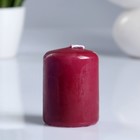 Свеча - цилиндр ароматическая "Вишня", 4х5 см, 7 ч, 50 г, бордовая - фото 8760460