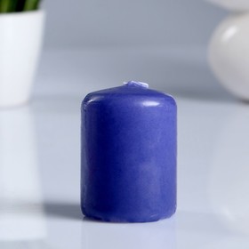 Свеча - цилиндр ароматическая "Лаванда" 4х5 см, 7 ч, 50 г, синяя